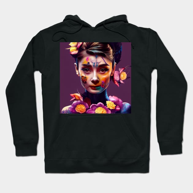 Audrey Hepburn Hoodie by Cesar Giovani Imagery